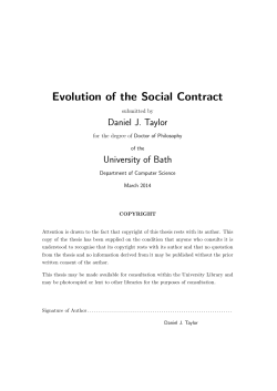 Evolution of the Social Contract