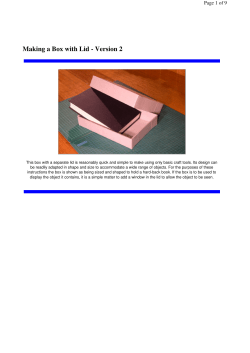 Making a Box with Lid