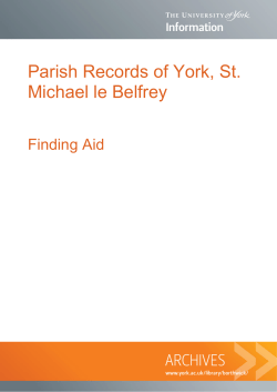 Parish Records of York, St. Michael le Belfrey