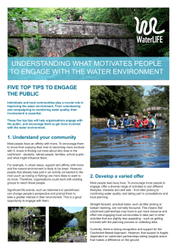 understanding what motivates people to engage with