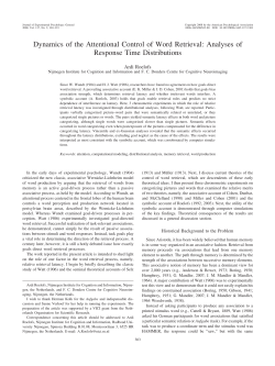 Dynamics of the Attentional Control of Word