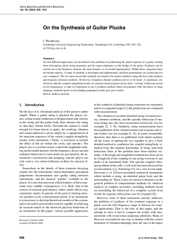 On the Synthesis of Guitar Plucks