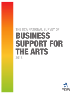 The BCA NATioNAl Survey of 2013