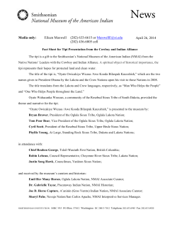 Fact Sheet for Tipi Presentation from the Cowboy and Indian Alliance
