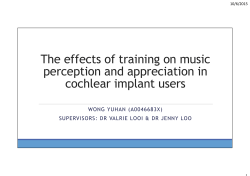 The effects of training on music perception and appreciation in