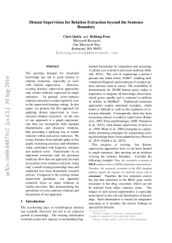 Distant Supervision for Relation Extraction beyond the Sentence
