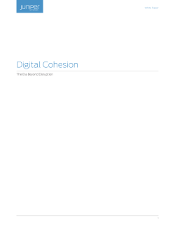 Digital Cohesion - Juniper Networks