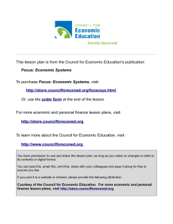 This lesson plan is from the National Council on Economic