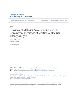 Consumer Databases, Neoliberalism, and the Commercial