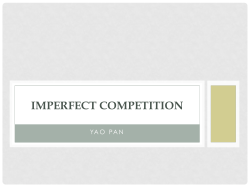 IMPERFECT COMPETITION