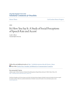 It`s How You Say It: A Study of Social Perceptions of Speech Rate