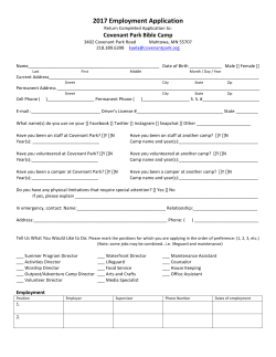 to - Covenant Park Bible Camp