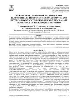 an efficient grindstone technique for electrophilic thiocyanation of