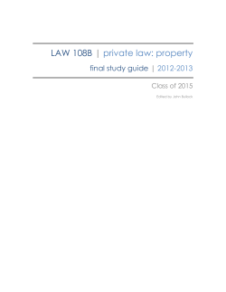 Bullock - LAW 108B Study Guide - Final