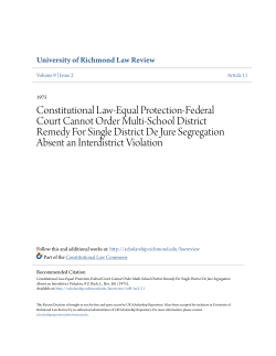 Constitutional Law-Equal Protection