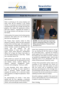 Newsletter - Awarua Communications Museum