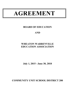 AGREEMENT - Community Unit School District 200