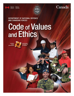 DND and CF Code of Values and Ethics