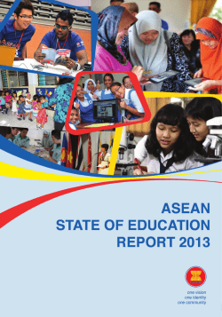 ASEAN STATE OF EDUCATION REPORT 2013 i