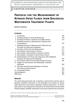 Protocol for the Measurement of Nitrous Oxide Fluxes