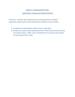 Station 5: Analyzing Author Style