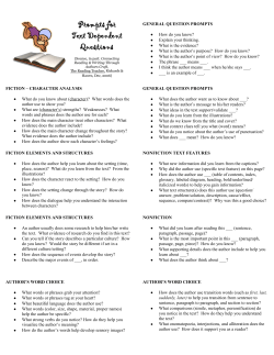 Prompts for Text Dependent Questions