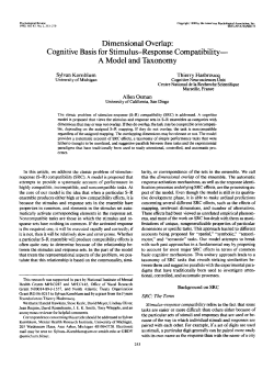 Dimensional Overlap: Cognitive Basis for Stimulus