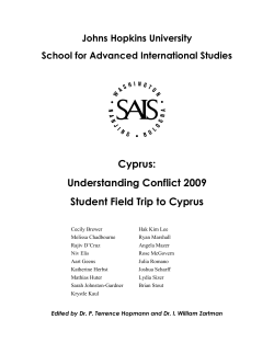 Cyprus: Understanding Conflict 2009