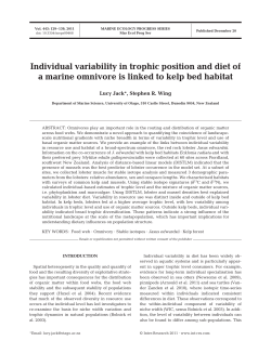 Individual variability in trophic position and diet of a marine