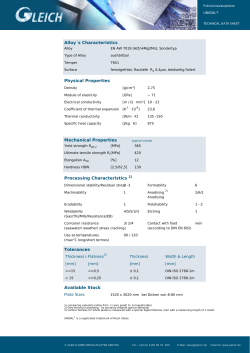 Alloy&acute;s Characteristics Physical Properties Mechanical Properties
