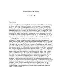 Dramatic Vision- The Odyssey Julette Grusell Introduction Imagine