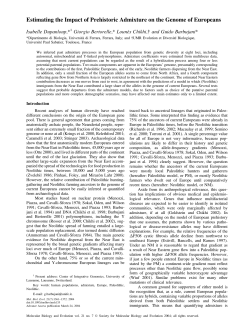 Estimating the Impact of Prehistoric Admixture on the