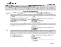 (1)In bold text, Knowledge and Skill Statement