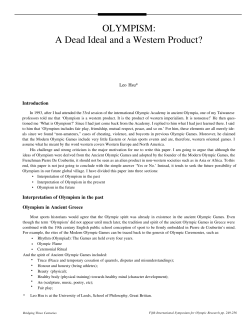 Internatonal Centre for Olympic Studies, Bridging Three