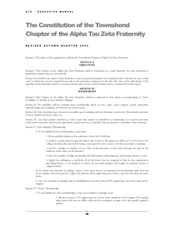 The Constitution of the Townshend Chapter of the