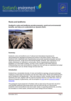 Rocks and landforms - Scotland`s Environment Web