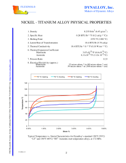 nickel - titanium alloy physical properties