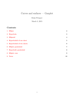 Curves and surfaces &mdash; Gnuplot