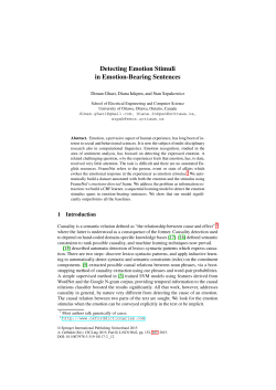 Detecting Emotion Stimuli in Emotion-Bearing Sentences
