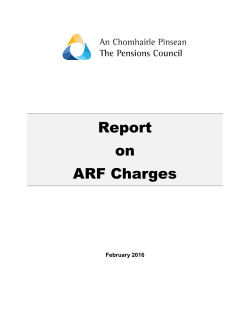 Pensions Council - ARF Charges Report