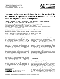 Laboratory study on new particle formation from the reaction OH + SO2