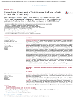 Prognosis and Management of Acute Coronary Syndrome in Spain