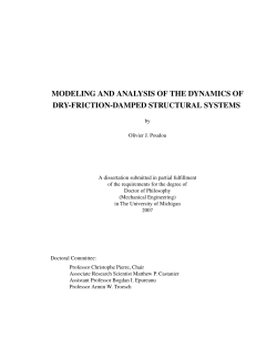 modeling and analysis of the dynamics of dry-friction