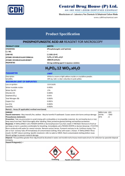 H3PO4.12 WO3.xH2O - CDH Fine Chemicals
