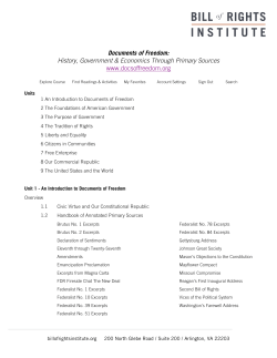 Documents of Freedom - Bill of Rights Institute