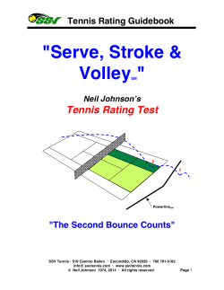 SSV Tennis Rating Guidebook 2014