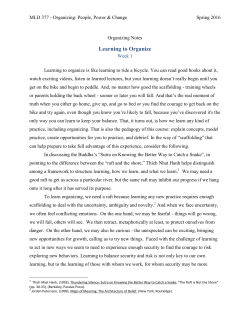 Learning to Organize - Projects at Harvard