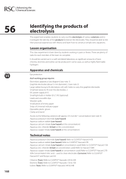 Identifying the products of electrolysis