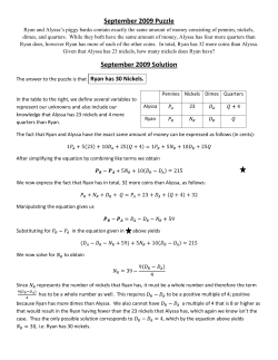 September 2009 Puzzle September 2009 Solution