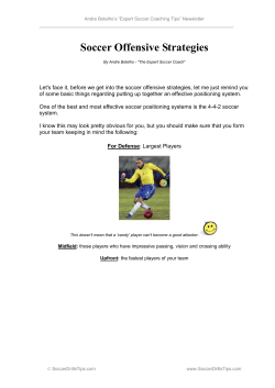 Soccer Offensive Strategies